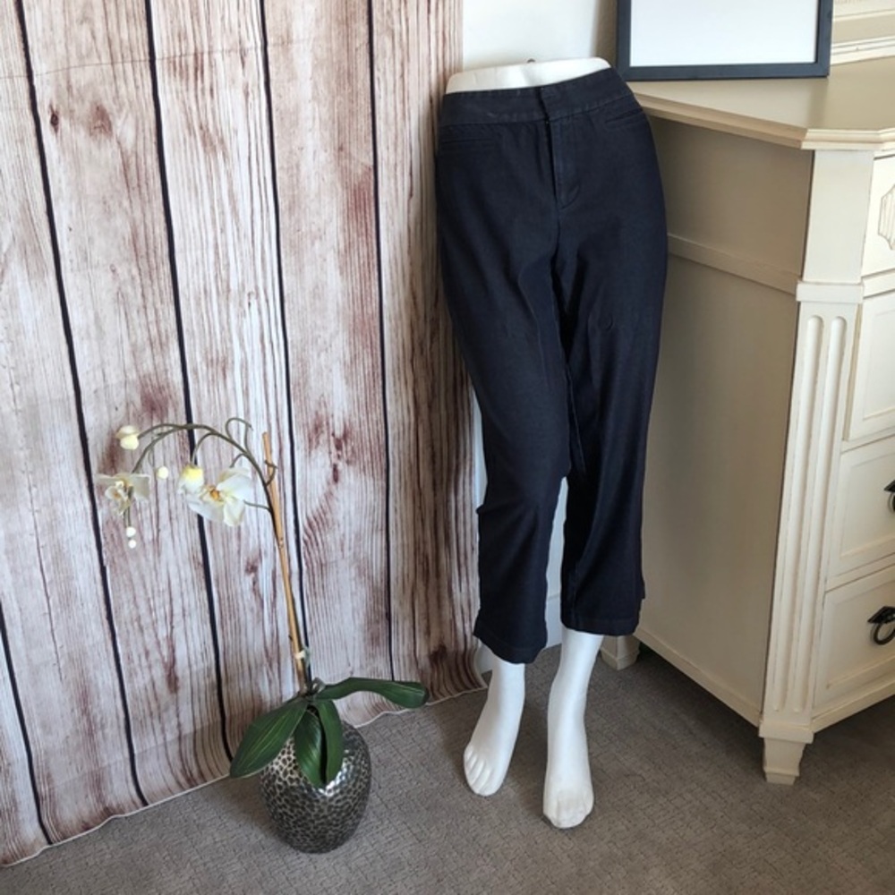 Dockers Wide Leg Capri Dark Wash Denim Size Small